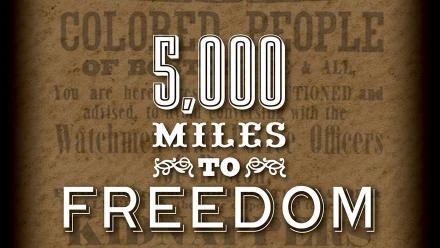 Detail of book cover 5,000 Miles to Freedom