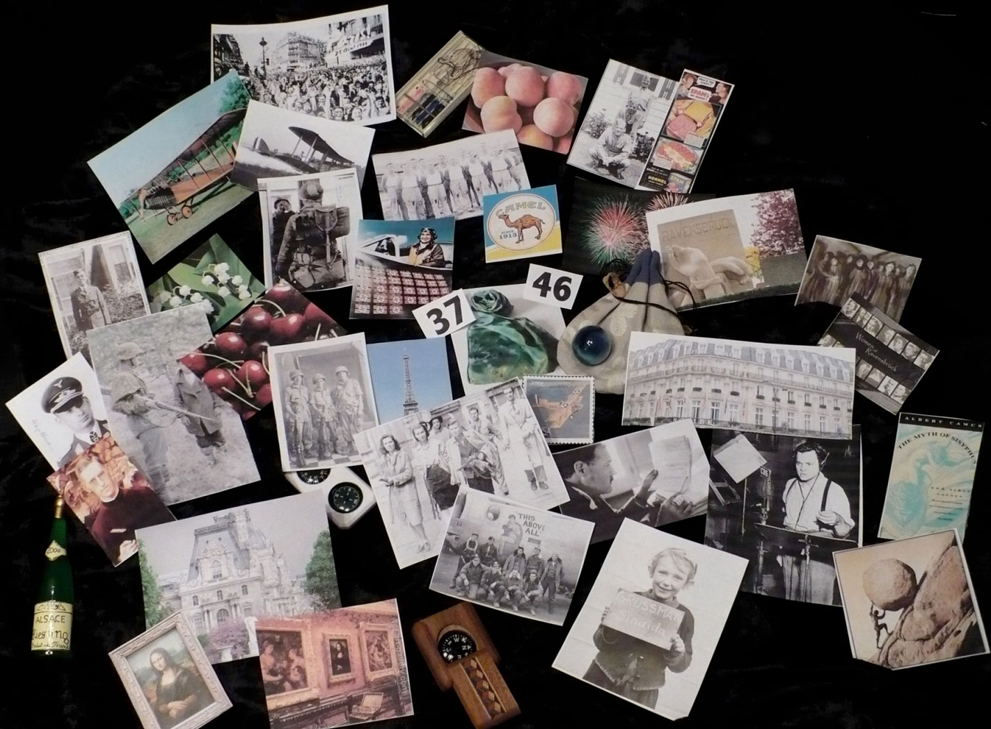 Historical photographs and printed pieces