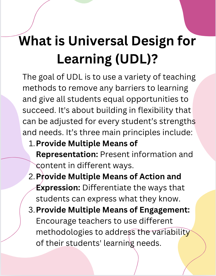 Description of Universal Design for Learning
