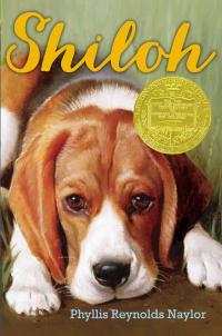 close-up illustration of Shiloh the tan, black and white beagle