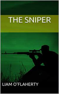 Silhouette of a sniper aiming his rifle