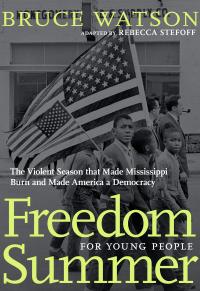 Young Civil Rights marchers carrying American flag