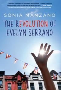 Hand reaching up to the sky in front of Puerto Rican flags