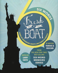 Statue of Liberty in the background with title of book within the number six