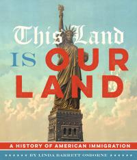 Statue of Liberty in the background with title of book written across