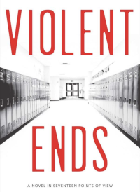 White high school hallway with black lockers