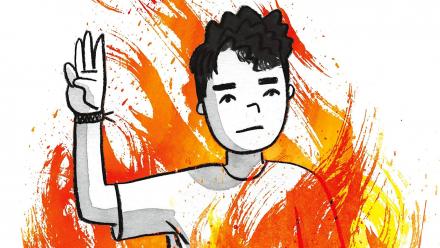 Cover detail from Flamer