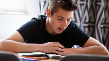 High school student struggling with reading