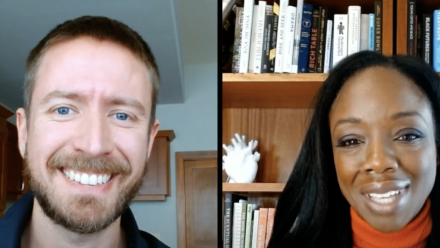 Head shot of Ricky Robertson and Dr. Nadine Burke