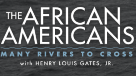 Title against a dark river