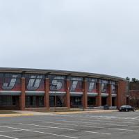 wide lens of a high school building